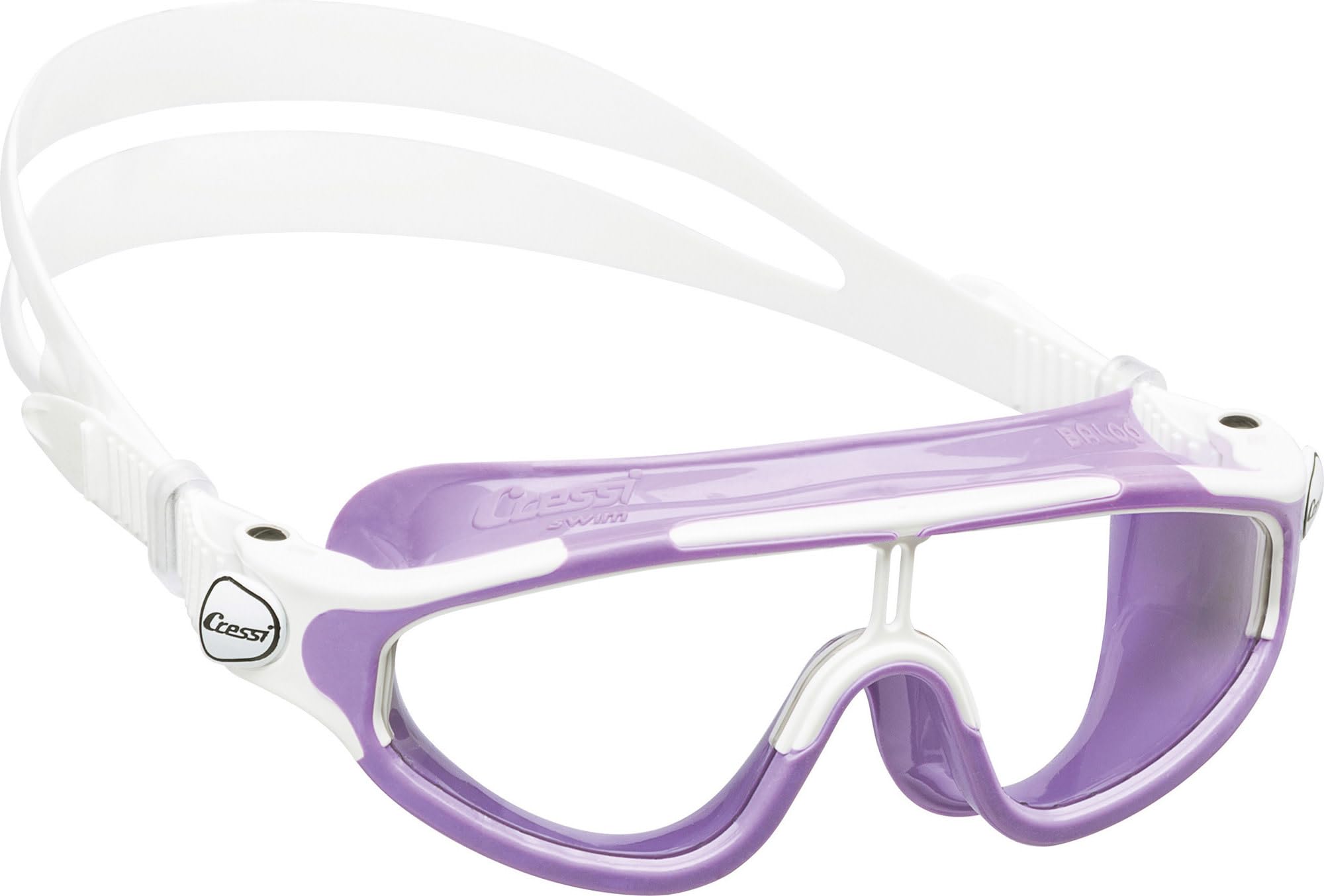 

CRESSY Baloo Swimming Single UV Scratch and DE203241 Kids Goggles, Lens, Protection, Resistant, Shatterproof, Lilac/Lilac & White, [Authentic]