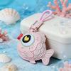 Keychain Pendant Imitation Leather Goldfish Bubble Toy Decompression Bag Pendant with Lanyard Sensory Fidget Toy