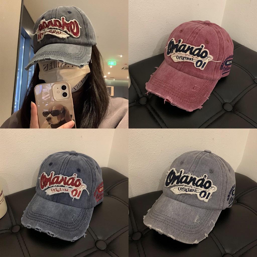 Stylish Vintage Washed Baseball Cap For Unisex With Embroidered Design For Casual Wear