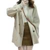 Women's Korean-Style Woolen Lapel Coat – Small Size, Loose Fit, Versatile for Spring & Autumn 2024