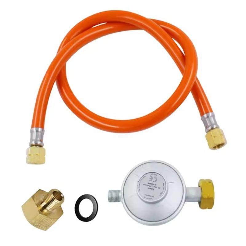 A60zdurable Gas Regulator, Accessory,1/2Inch Adapter, Part, Metal Hose Fittings, Connector,5Ft Hose For Heaters Steak Ovensmay
