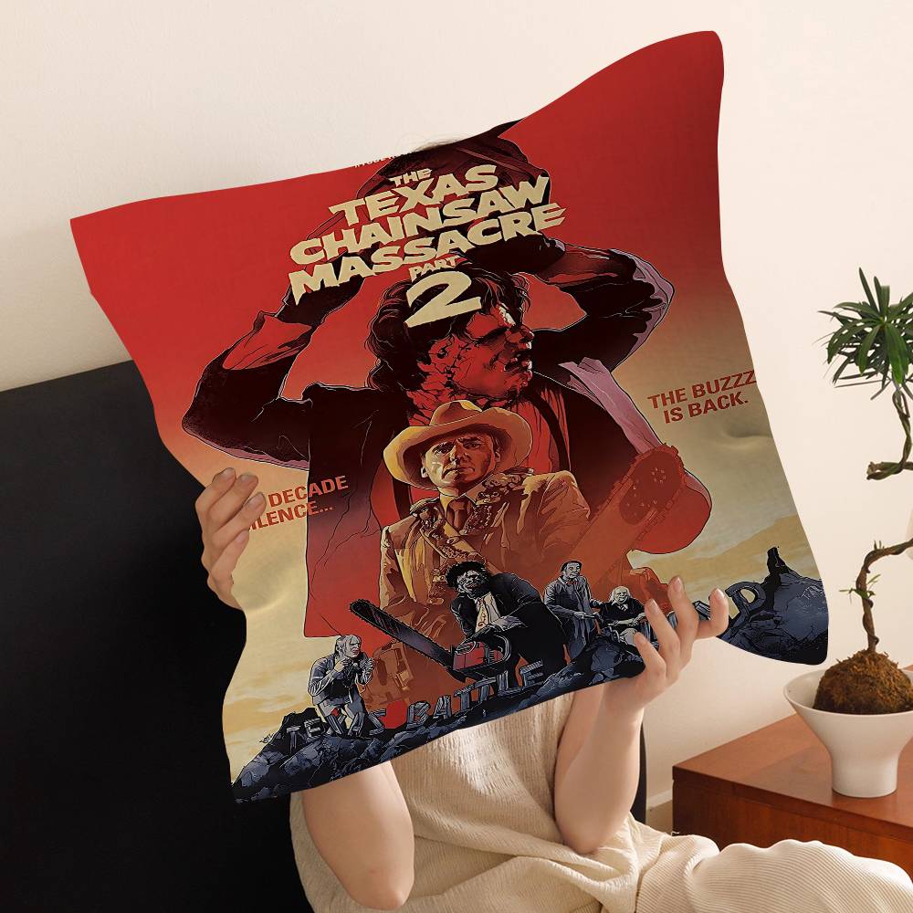 T-Texas Chainsaw Massacre Movie Cushion Cover Pillow Cover Decor Pillowcase Printed Cushion Case For Couch