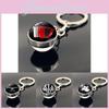 Trendy Drum Design Keychain Double Glass Pendant Music Lover's Zinc Alloy Accessory