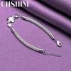 CHSHINE 925 Sterling Silver Snake Chain Flower Bracelet For Women Fashion Charm High Quality Jewelry