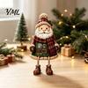 Decorative Fireplace Mantel Figures Christmas Shelf Sitter Figurines, Retro Farm Animal Hanging Leg Decor, Farmhouse Style Holiday Decor Ornaments for