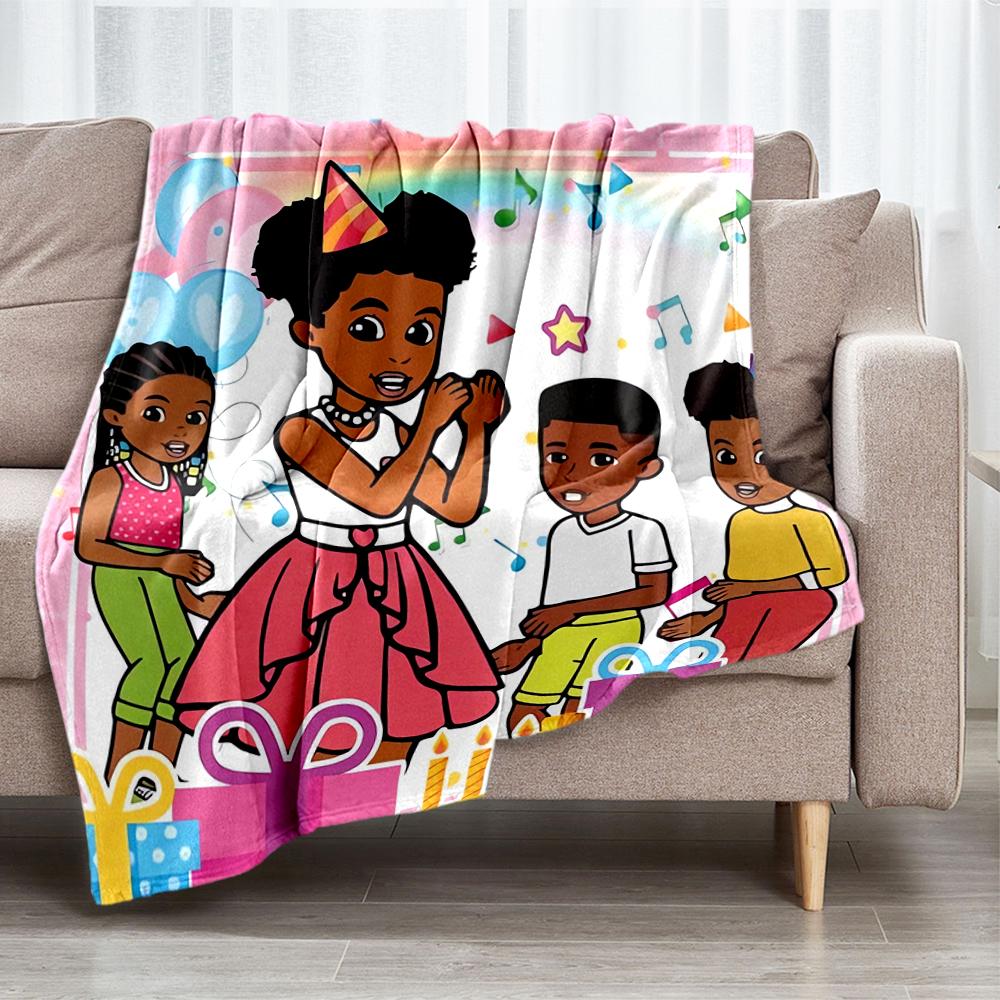 Gracie's Corner Theme Printed Blanket - Perfect for Couch, Bed, Travel & Outdoor Use | Machine Washable, Cozy & Durable.