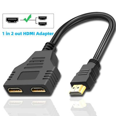 1 In 2 Out HDMI Splitter 1080P Dual Port Y Splitter Kabel für PC TV Xbox PS3 HDMI-kompatibel Splitter