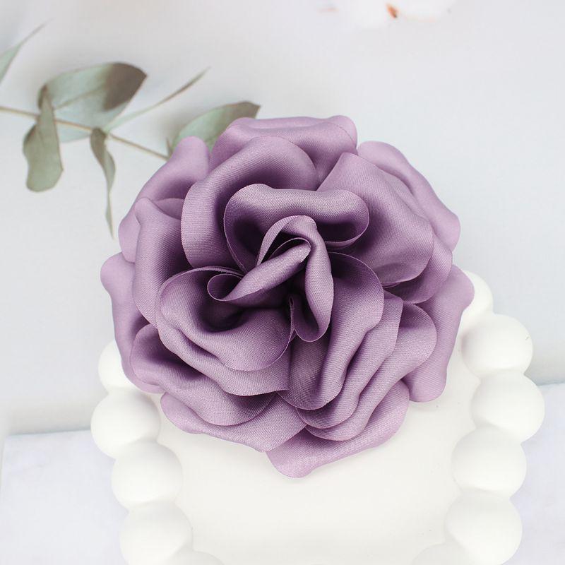 Elegant 3D Satin Fabric Brooch - Large Floral Pin for Sweaters and Suits (10cm)