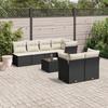 VidaXL Garden Lounge Set with Cushions 8 Pcs, Patio Sofas, Patio Furniture Set, Outdoor Furniture, Black 3249135
