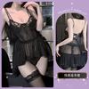 Sexy Underwear, Sexy Lace Embroidery Mesh, Perspective Beauty Back, Suspenders, Steel Brackets Gather Nightgown, Abstinence Women