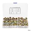 180pcs M3 M10 Rivet Nut Kit Zinc Plated Carbon Steel Flat Head Threaded Insert Rivet Nutsert