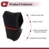 Partuto Universal Gear Shift Knob Cover for and RVs Hook and Loop Stick Shift Handle Protector PU Space Cotton Black and Red Cars, SUVs, Trucks, -