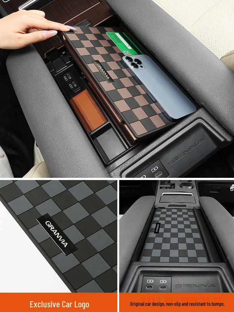Toyota Sienna Center Console Armrest Lid Anti-Slip Mat with Leak-Proof Strip and Unique Grevy Features
