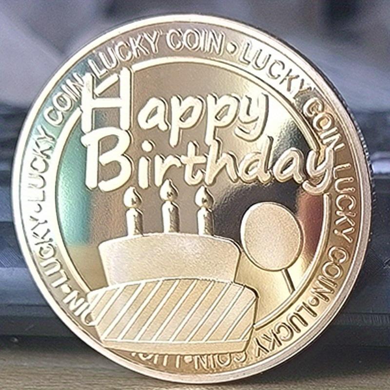 1pc Commemorative Medal, Festival Celebration, Lucky Coin, Happy Birthday Commemoration
