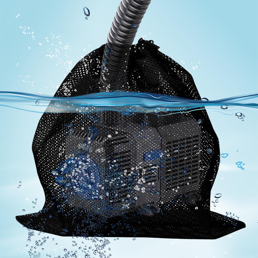 Pond Pump Filter Bag with Drawstring Pump Mesh Bag Pond Filter Cover Bag for Outdoor Water Ponds Filters