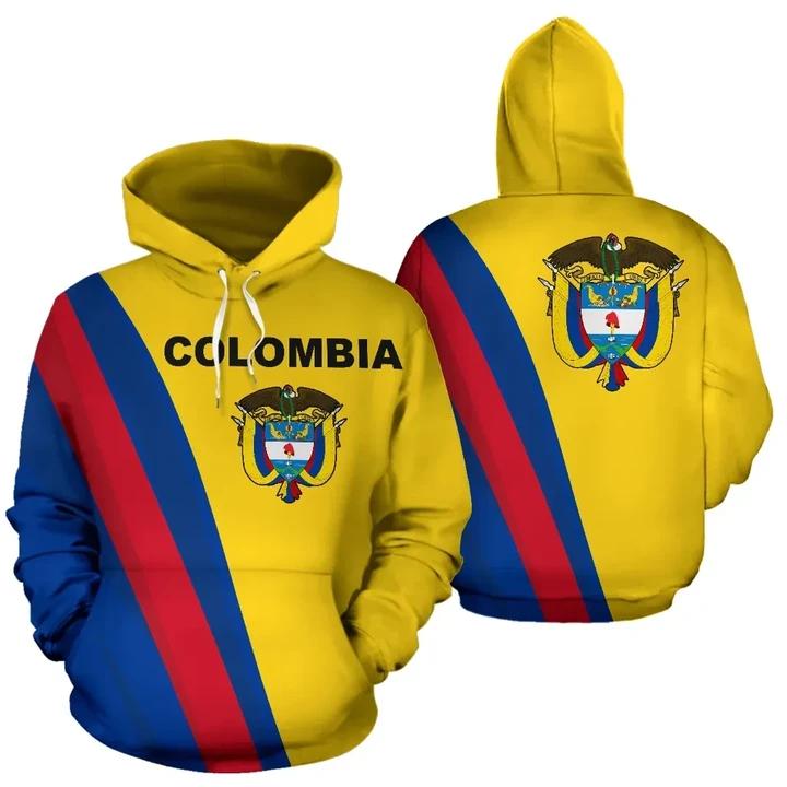Etst 003 Colombia Nationaal Embleem Kaart Grafische Sweatshirts Vlag Hibiscus Bloem Hoodies Voor Mannen Kleding Ridder Trainingspak Woemn Hoodie Tops 6XL