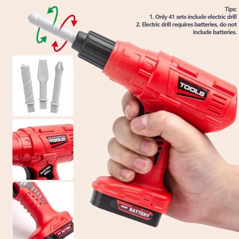 Pretend Tools Kit Toys 38/41 PCS Play Repair Tool Set Engineer Simulated Plastic Construction Toys Toddler Kids Boys Gift