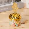 12pcs Christmas Candy Box Gold Transparent Dessert Box with Lid Baby Shower Wedding Return Gift Storage Boxes XMAS Favor Box
