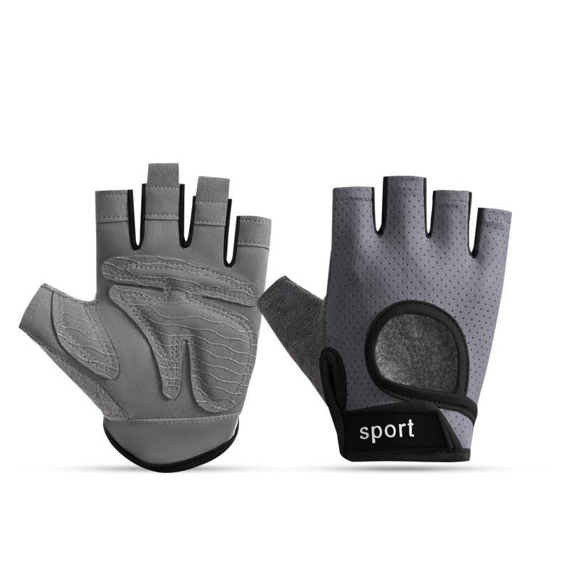 Women Men Gym Workout Gloves Anti-Slip Breathable Half-Finger Fitness Training Cycling Pull-Up Badminton Bar Exercise
