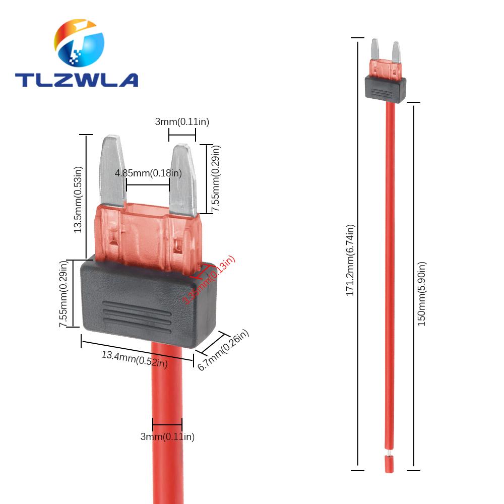 12V 3A 5A 10A 15A 20A Car Fuse Holder Add-a-circuit TAP Adapter Mini ATM APM Blade MINI Simple Safety Device Fuse Holders1