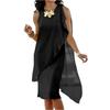 Women's Fashion Color  Sleeveless Dress