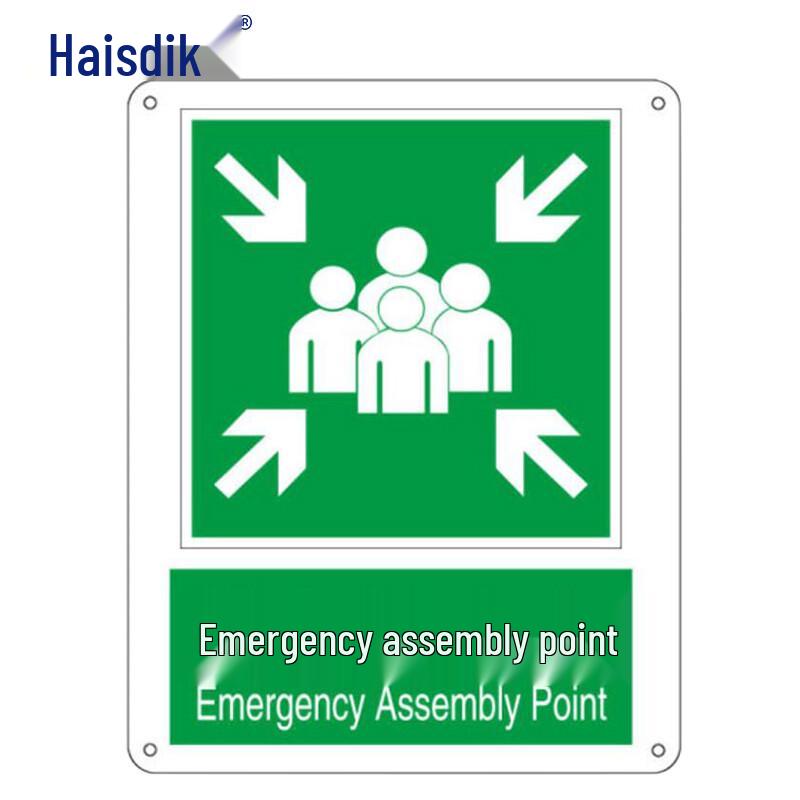 Heisidike Photoluminescent Emergency Assembly Point Sign 250x315mm