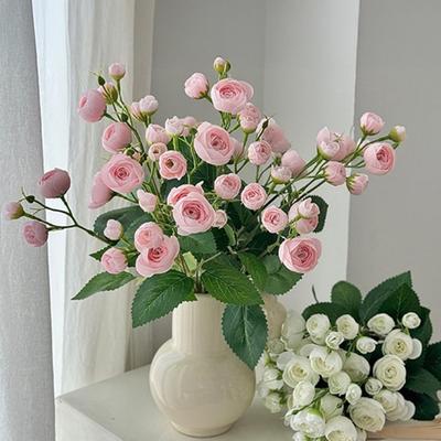 12-köpfiger künstlicher Pfingstrosen-Blumenstrauß Realistisches Kunstseiden-Pfingstrosen-Blumenarrangement für Zuhause, Hochzeit, Tischdekoration
