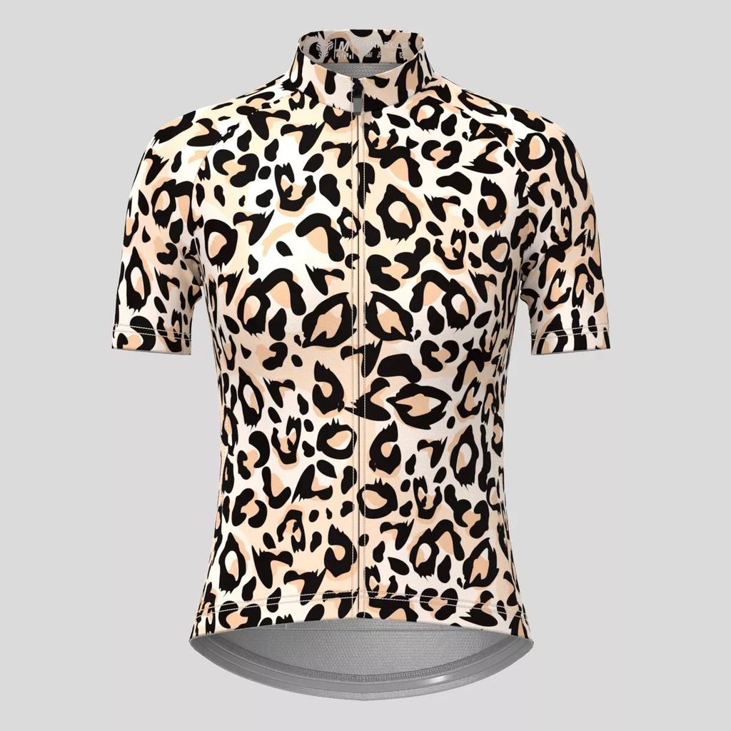Îmbrăcăminte Ciclism Femei 2026 Imprimeu Leopard Gradient Set Tricou Ciclism de Vară Femei Respirabil Mânecă Scurtă Îmbrăcăminte Bicicletă de Munte