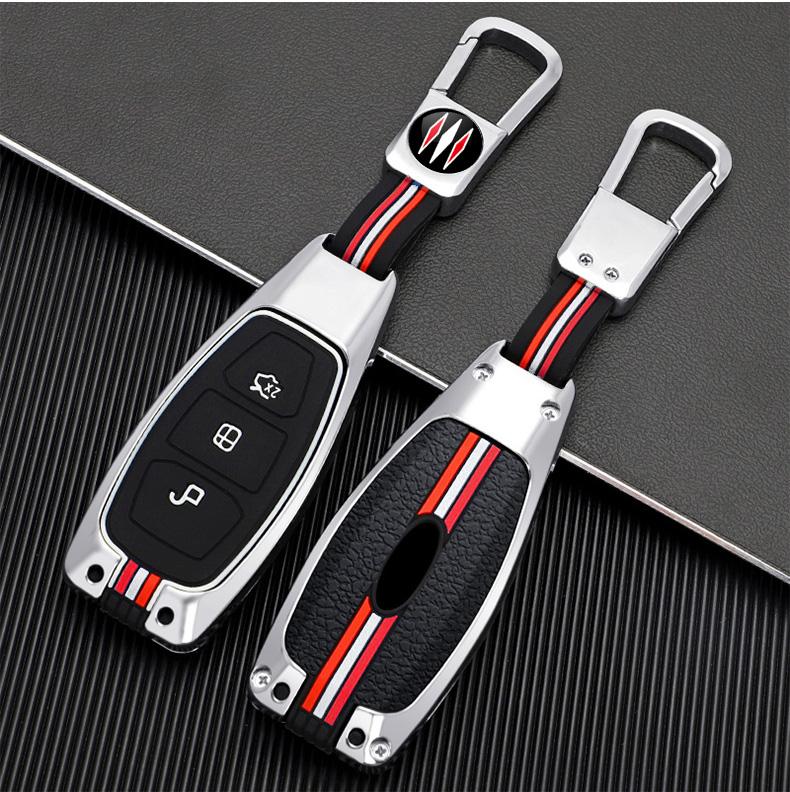 Zinc Alloy Car Key Case Cover Protective Shell Fob for Ford Mondeo Focus Fiesta Kuga C-Max S-Max MK3 Car Interior Accessories
