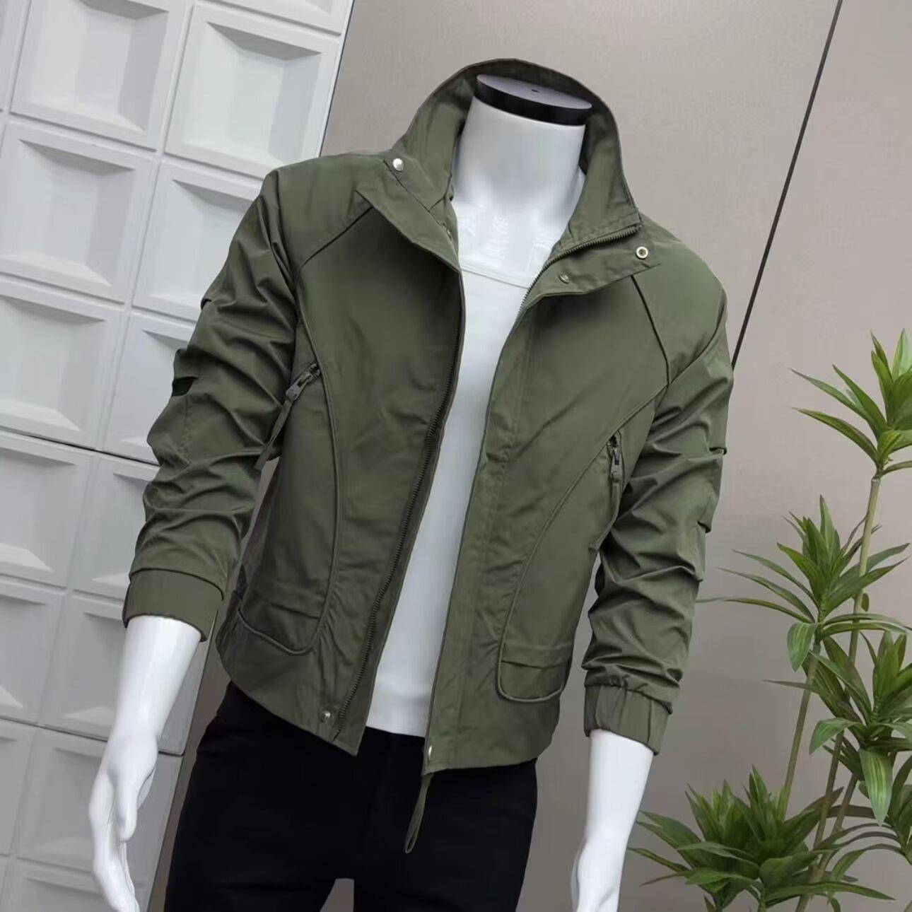 2025 Men s Korean Style Stand Collar Casual Workwear Jacket M