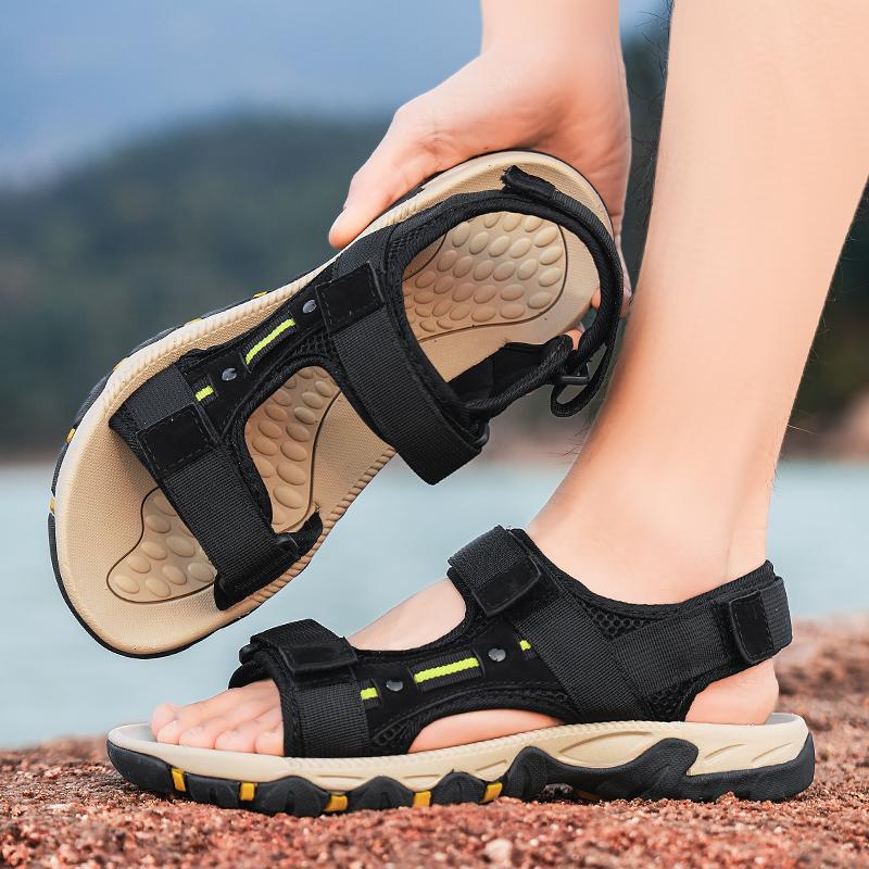 Fashion Summer Mens Sandals Designer Beach Shoes Mens Outdoor Slippers Sports Breathable Loafers Luxury Flat Shoes