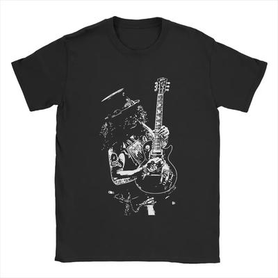 Slash Guitar Guns N Roses Women Print T-shirt Leisure T-shirt Short Sleeve Casual CottonO Neck Unisex T-Shirt Oversized Clothing