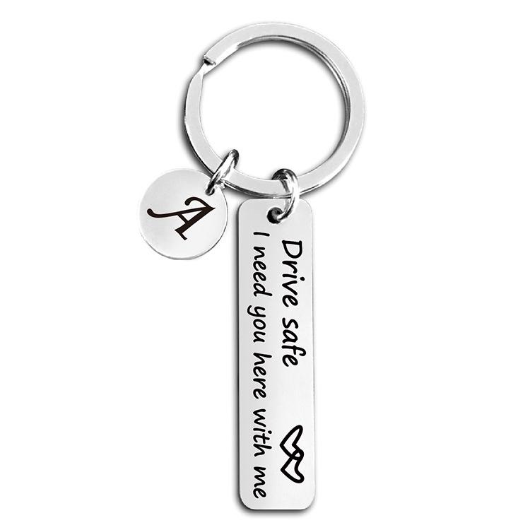 Drive Safe: Heart Keychain Pendant W/ 'I Need You Here' Message
