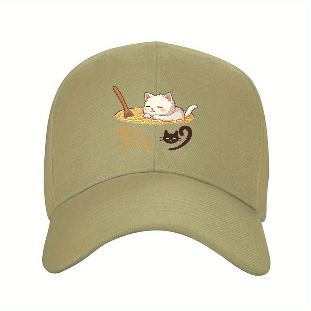 Kawaii Cat RaUnisex Baseball Cap Anime Inspired Adjustable Unisex Outdoor Sporty Travel Hat