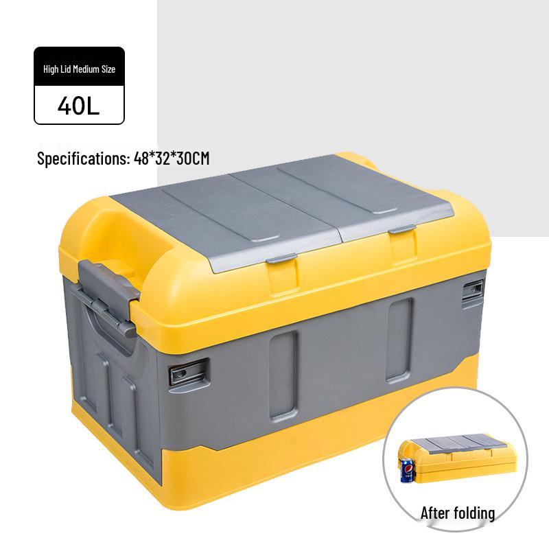Vehicle Trunk Organizer: Car Interior Storage Box and Tail Box Case for Practical Item Collection.