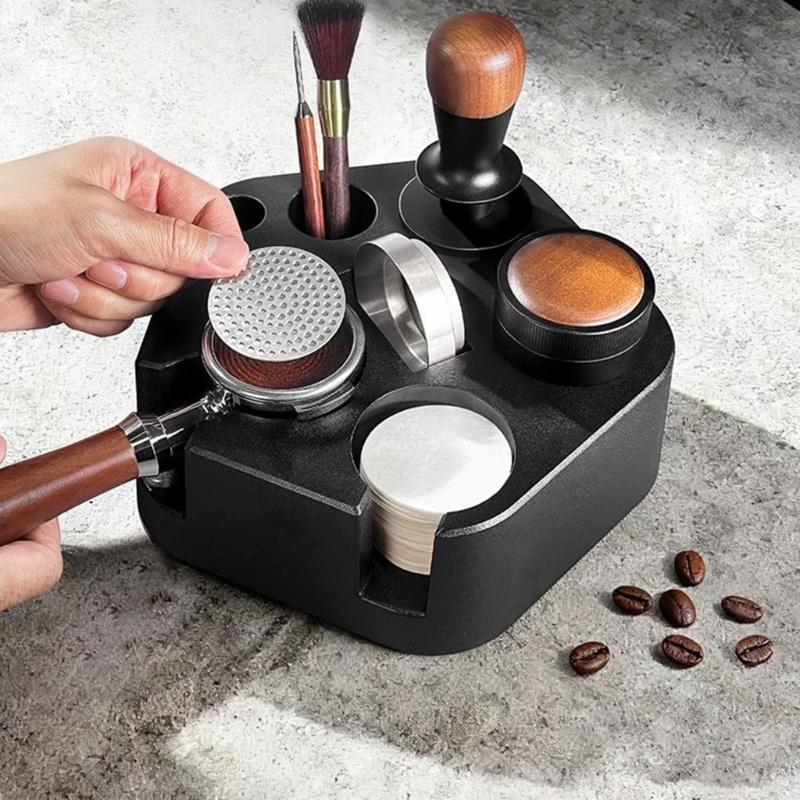 Antislip Compact Coffee Tool Organizer Compact Coffee Accessories Holder for Cafe Shop Home Kitchen Easy to Clean