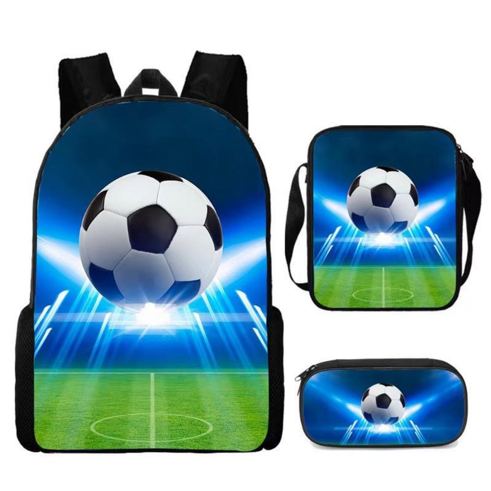 Football Backpack Student School Bag Painted Printing Anti-splashing