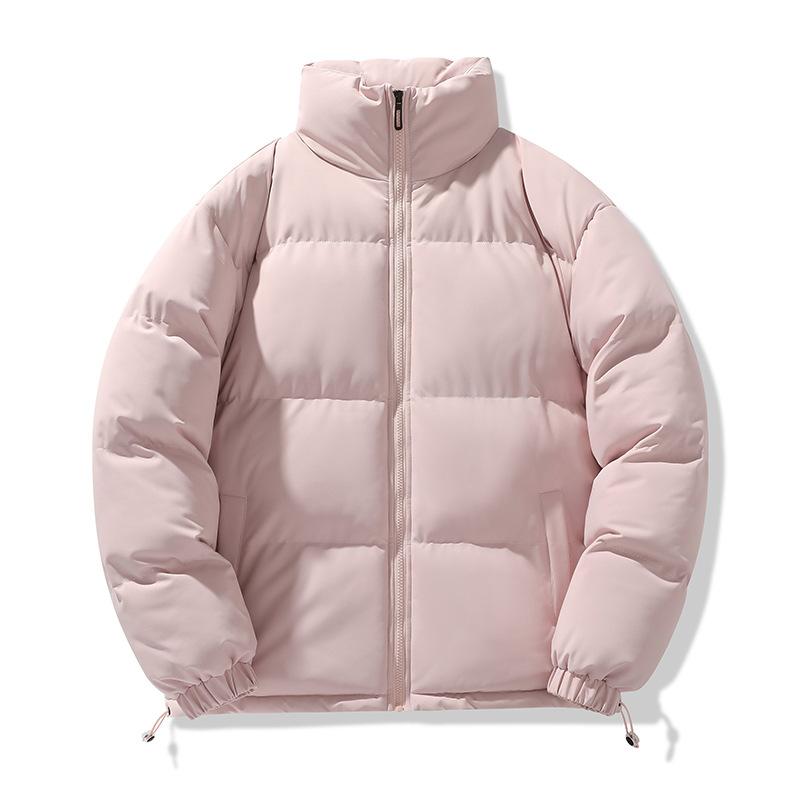 Stand-up Collar Cotton Jacket Men's Autumn and Winter Windproof Warm Couple Bread Clothes Cotton Clothes College Style