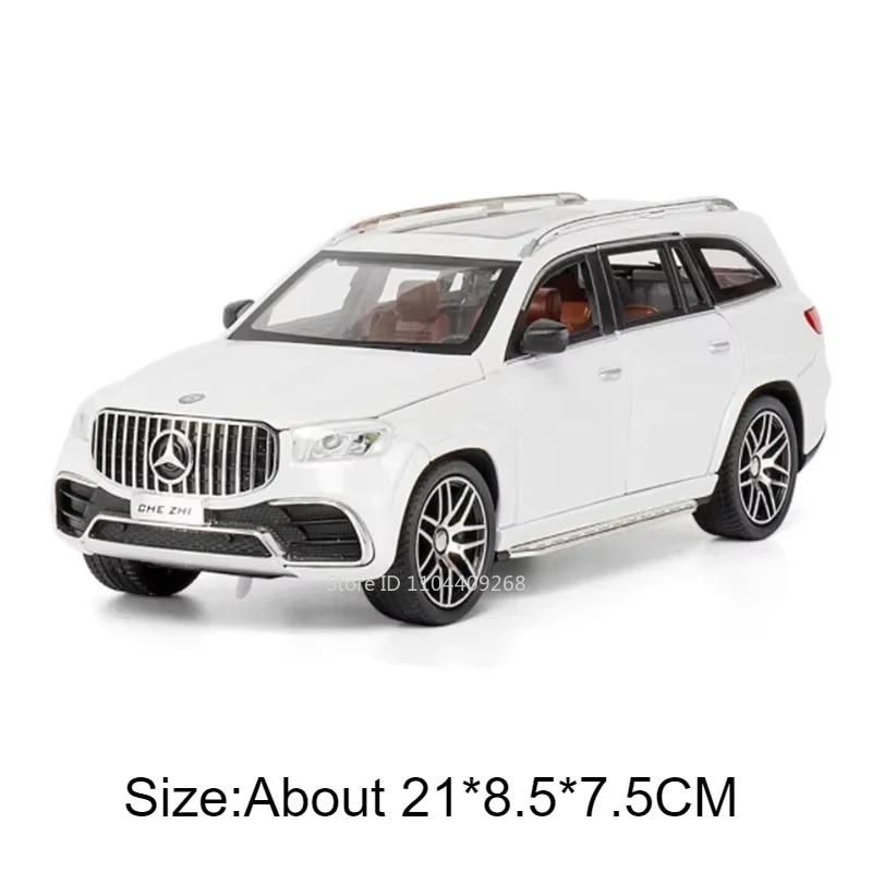 1:24 GLE350 GLS63 SUV Spielzeugauto Modell Legierung Druckguss Pull-Back Türen Geöffnet Sound Licht Geländewagen Modelle Jungen Geburtstagsgeschenke