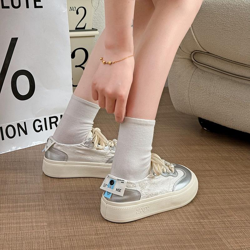 Vintage Womens Canvas Shoes Low-top Spring and Autumn New Fashion Sports Sneakers Trainers Breathable Ladies Footwear