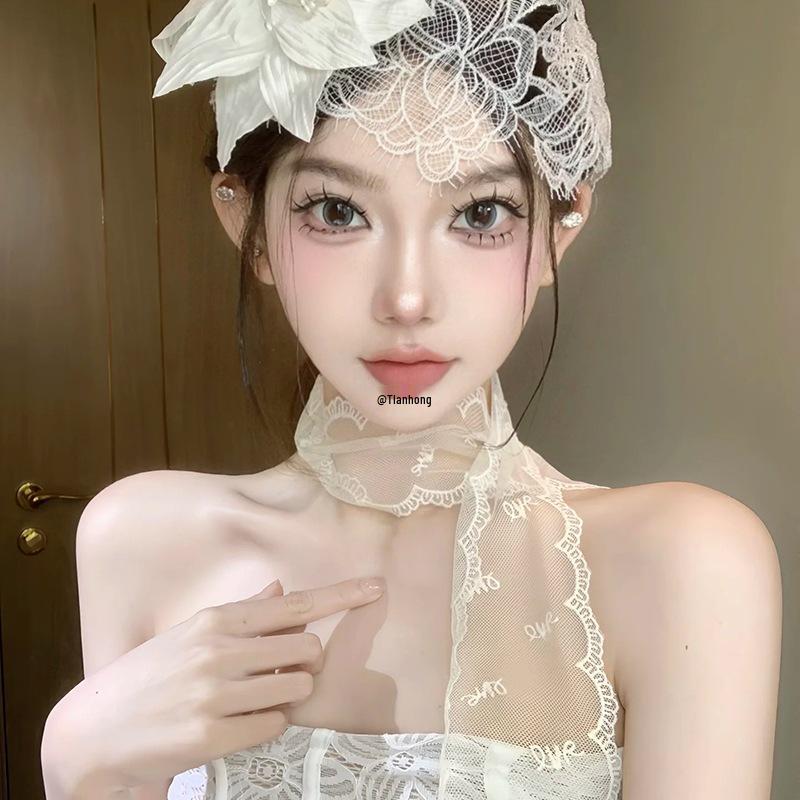 Mori Style Bridal Lace Headpiece Fairy Hair Wrap Wedding Accessories