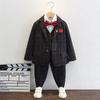 Boys' Formal Suit Set: Page Boy, Piano Performance, Medium & Large Sizes, Handsome Spring/Autumn Jacket