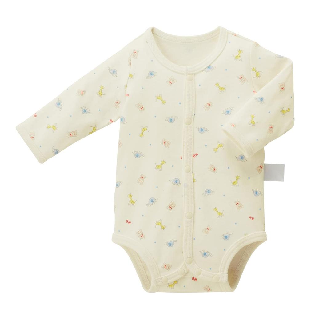 HOUSE Hot Long sleeve body shirt set of 2 in the [MIKI Biscuits] (opens front) 74-9936-572 (60cm, multicolor)