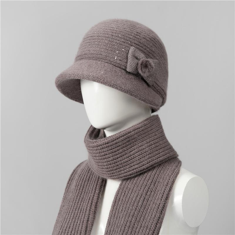Hat Women's Winter Wool Hat Autumn and Winter Rabbit Hair Thermal Basin Hat