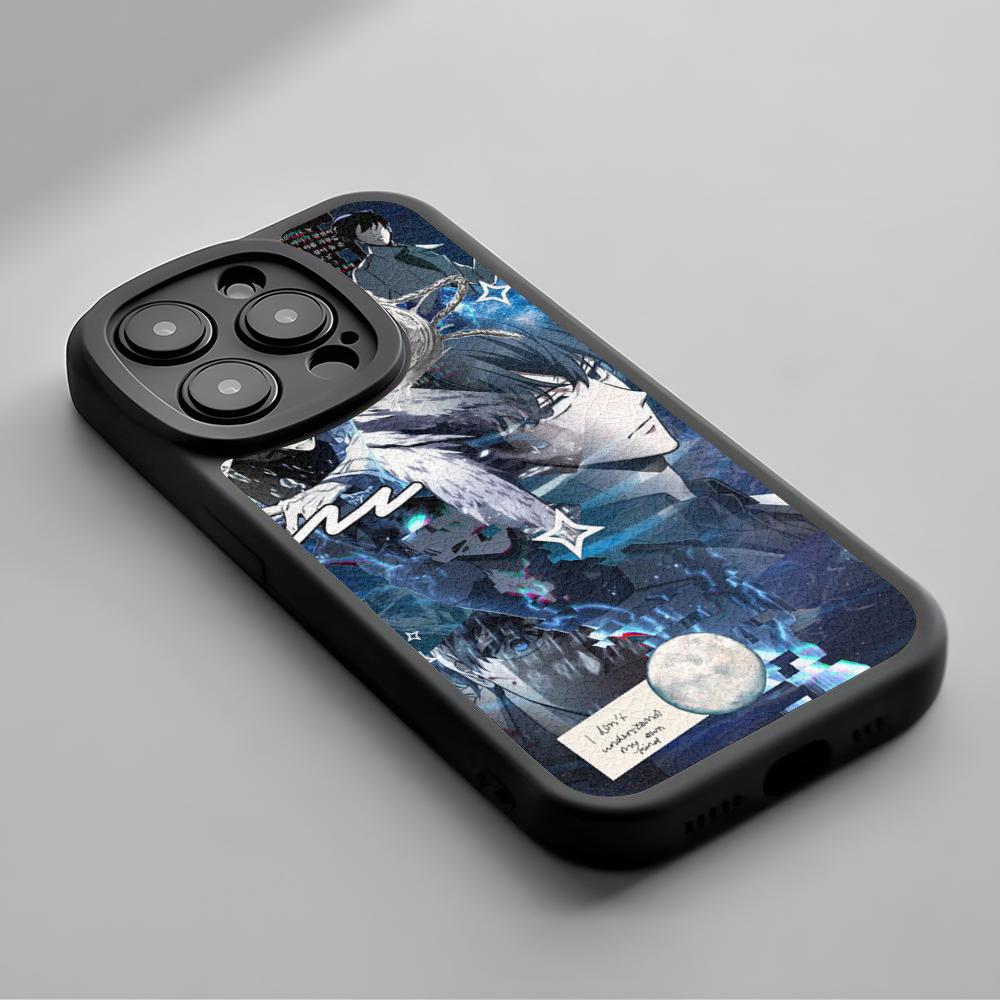 Orv Korean comics design Phone Case For iPhone 16 15 14 13 12 11 Plus Pro Max High-end Luxury Lambskin Silicone Cover black