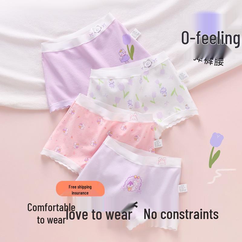 Reine Baumwoll-Boxershorts für Mädchen - Kein Hochrutschen, Ideal für Kinder und Teenager