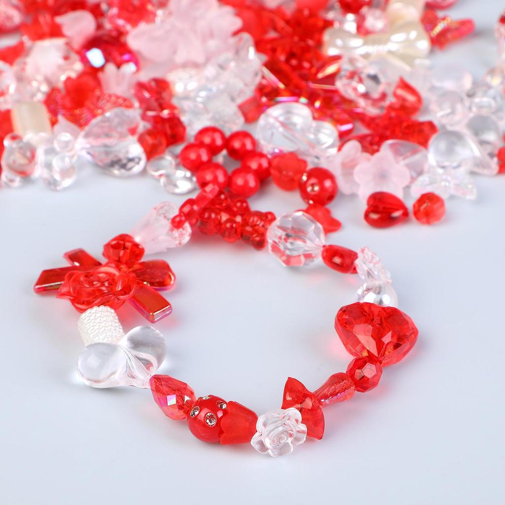 Colorful Acrylic Beads Set for DIY Crafts: Children’s Headwear & Phone Chain Kit