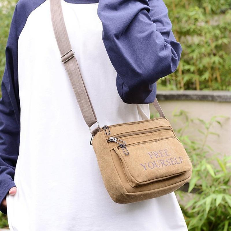 A Multi-functional Men's Bag for Work with Multiple Layers of Single-shoulder Bags for Business Casually