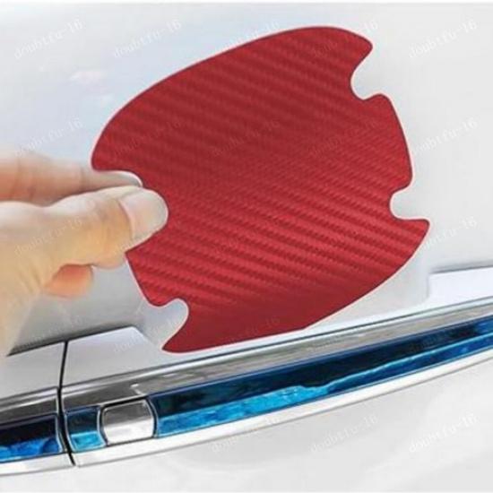 8Pcs Red Car Door Handle Bowl Anti Scratch Sticker Protector Cover Waterproof