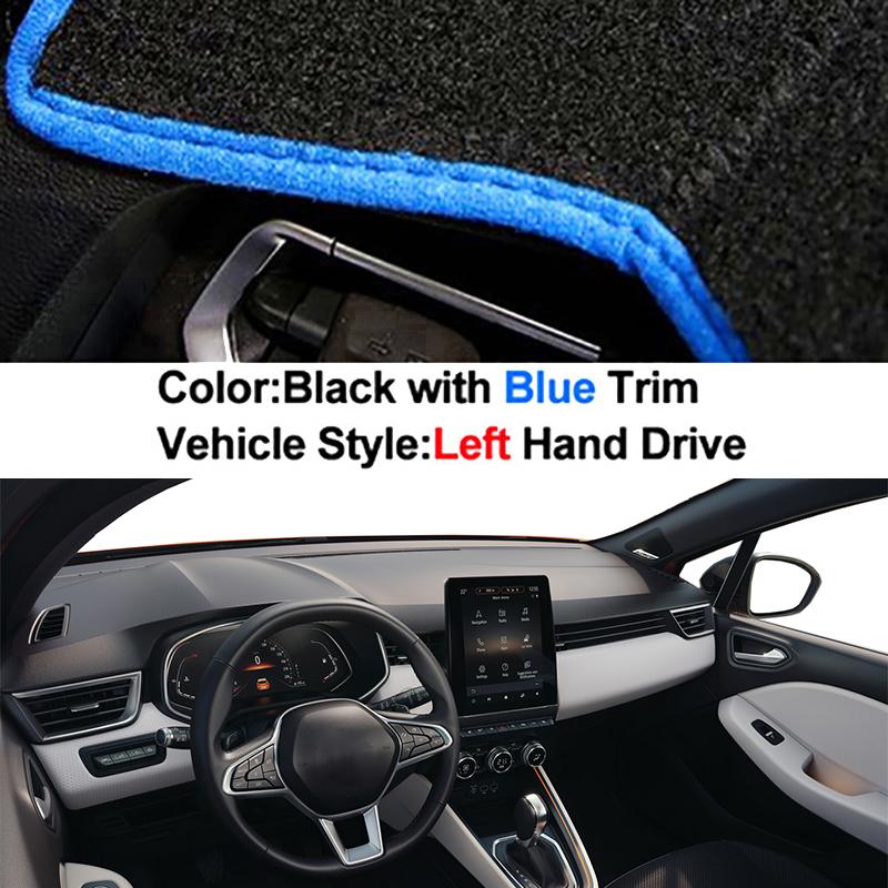 Car Dashboard Cover For Renault Clio 5 2018-2026 2026 2026 2026 Center Console Protector Carpet Dashmat Sun-shade Accessories